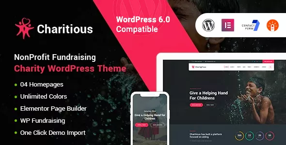 Charitious - NonProfit Fundraising Charity WordPress Theme v2.9