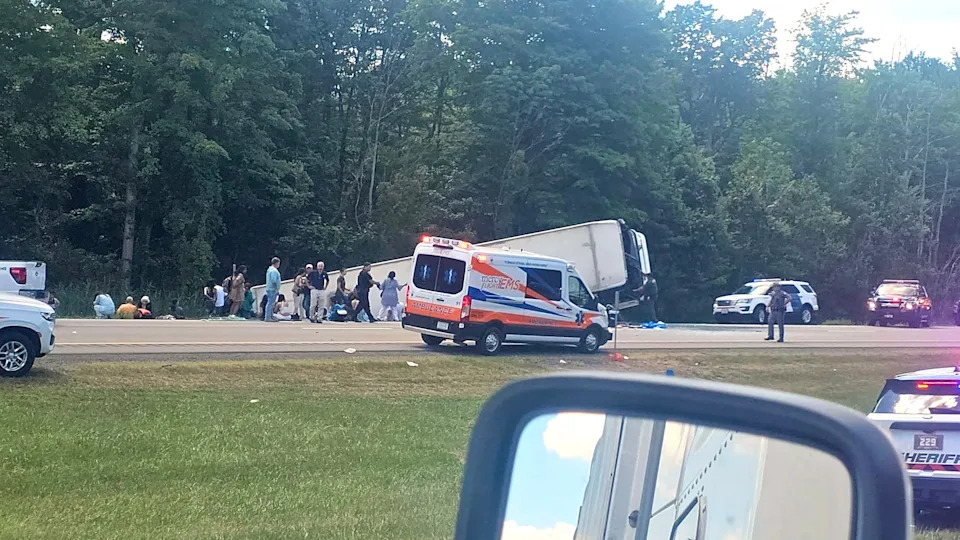 Mike Flaig - PHOTO: A bus crashed on I90 near Pembroke, NY, on Aug. 22, 2025.