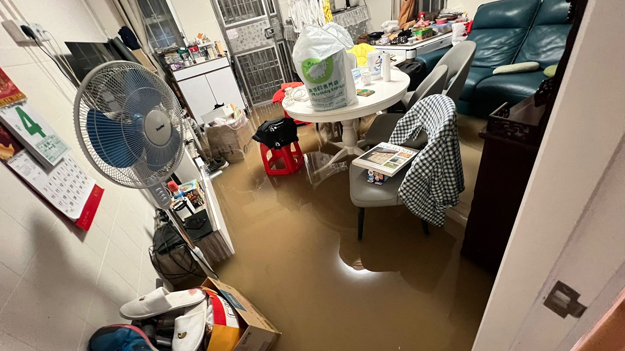 西沙Go Park附近村屋水浸料失十萬　新地：罕有暴雨下樹葉掩渠口