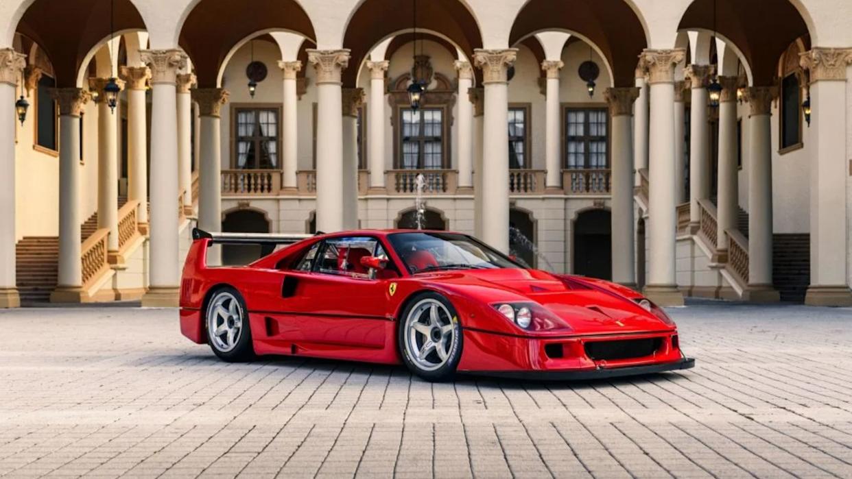 Crashed-and-Reborn Ferrari F40 LM Sells for $11 Million at Monterey