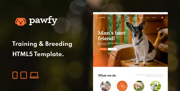 Pawfy - Dog Grooming & Breeding HTML Template