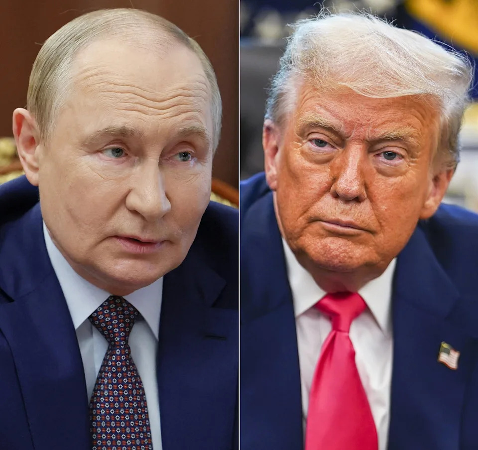 Reuters/EPA/Shutterstock - PHOTO: Russia's President Vladimir Putin in Moscow, August 12, 2025 and President Donald Trump in Washington, August 14, 2025.