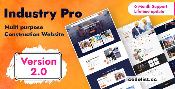 Industry PRO v2.0 - Multipurpose Construction Builder and Agency Website Script