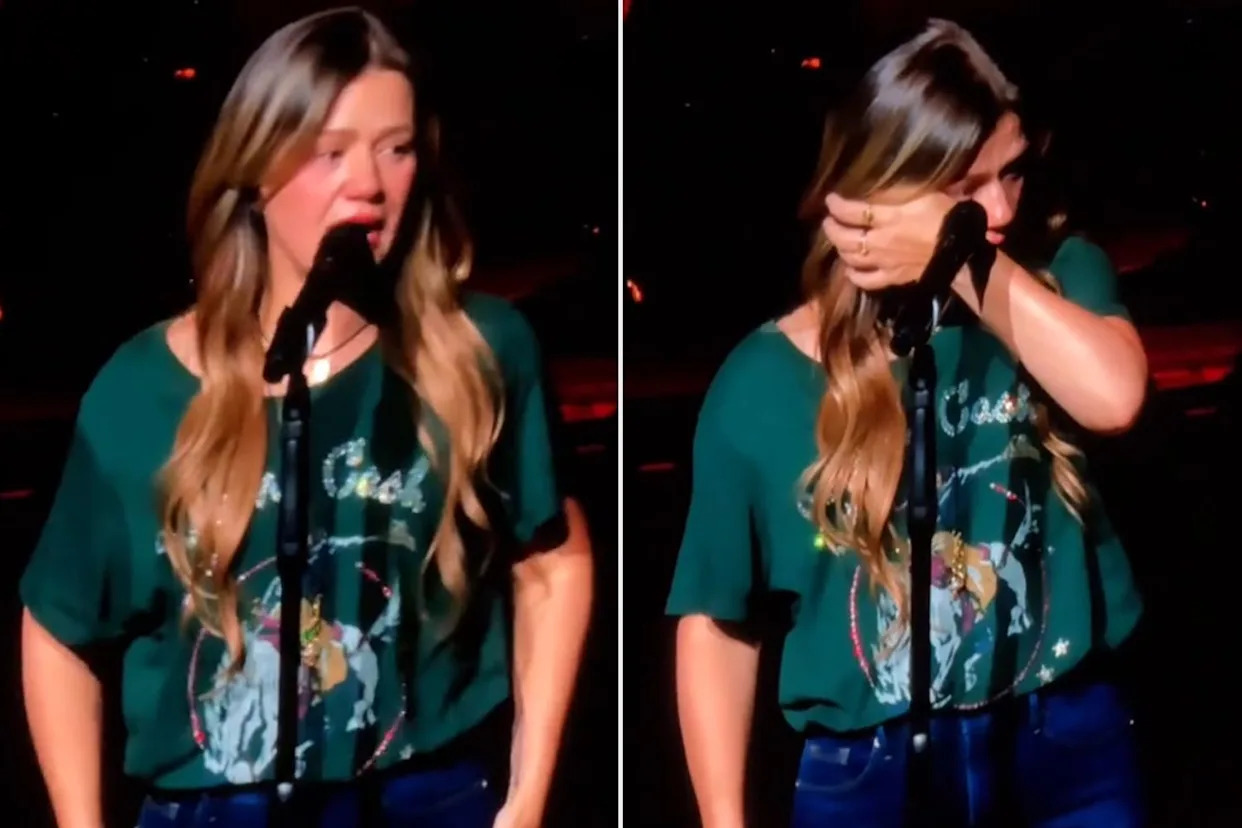Kelly Clarkson Fights Back Tears Onstage in Viral Video Taken 12 Days Before Death of Ex-Husband Brandon Blackstock