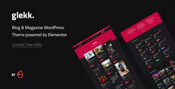 Glekk - Elementor Blog & Magazine WordPress Theme v1.4