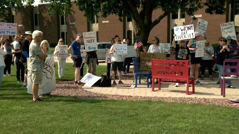 GOP lawmaker faces raucous crowd in Wisconsin, critical questions over tariffs and immigration policy