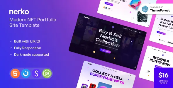 Nerko - NFT Portfolio Onepage Template v1.3.1
