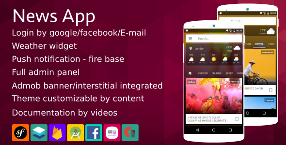 News App v1.5 - Material Design