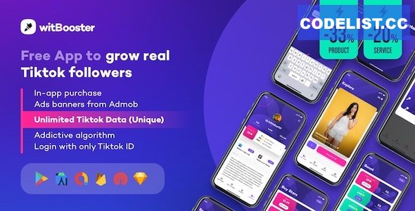 WitBooster v2.3.0 - Free App to grow real Tiktok video followers for Android