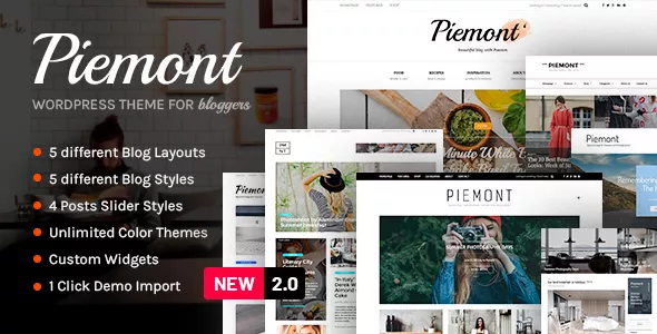 Piemont - Premium Travel & Lifestyle Responsive WordPress Blog Theme v2.3