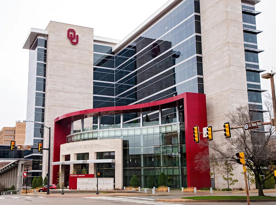 Exterior of the OU College of Medicine building in Oklahoma City, Okla. on Tuesday, March 17, 2020. [Chris Landsberger/The Oklahoman]
