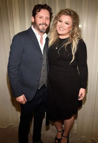 Kevin Mazur/Getty Brandon Blackstock and Kelly Clarkson in 2017