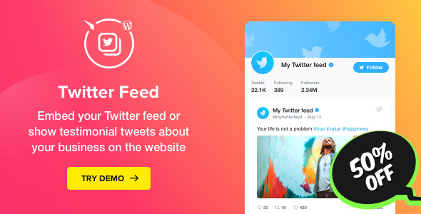 Twitter Feed v1.1.0 - WordPress Twitter Plugin