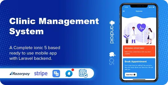 Appointment Booking and Scheduling App (Ionic & Laravel) Android + iOS v1.0