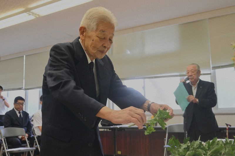 「またあした」の5分後、原爆が　友亡くした92歳、慰霊祭に初参列