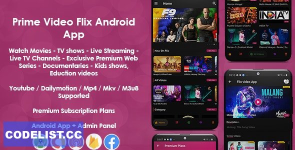 Prime Video Flix App v8.1 - Movies - Shows - Live Streaming - TV - Web Series - Premium Subscription Plan