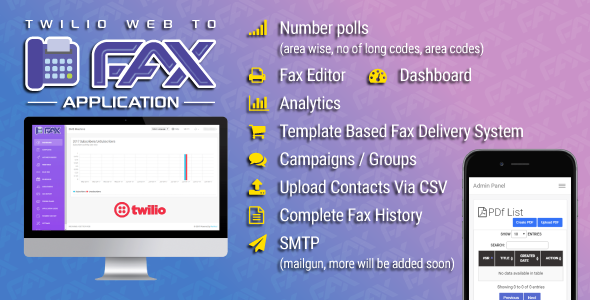 Twilio WEB To Fax Machine System Application PHP Script v1.1 Twilio WEB To Fax Machine System Application PHP Script v1.1