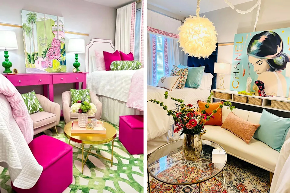 Dorm room makeovers by Shelly Gates / Mary Margaret Designs. (Courtesy Shelly Gates)