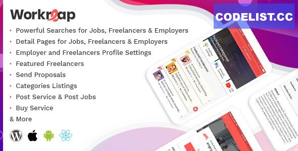 Workreap React Native v2.3 - Android and IOS Mobile APP
