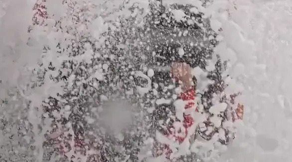 The force of the third wave knocked the camera angle on the boat.
