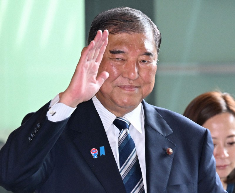 首相官邸に入り、報道陣の呼びかけに応える石破茂首相＝2025年7月28日午前9時26分、平田明浩撮影
