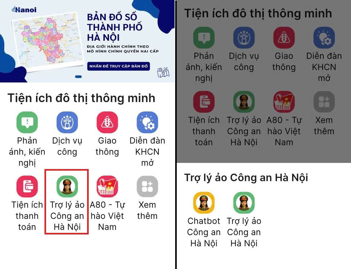 Người dân Hà Nội có thể kết nối với 'trợ lý ảo' của Công an TP mọi lúc, mọi nơi