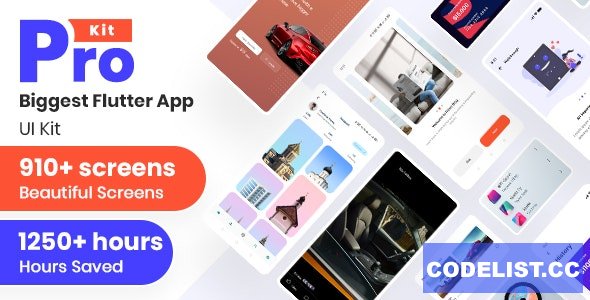 Prokit v31.0 - Biggest Flutter 2.0 UI Kit 