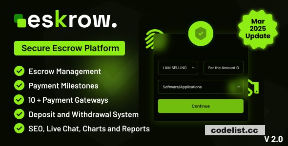 Eskrow v2.0 - Secure Escrow Platform