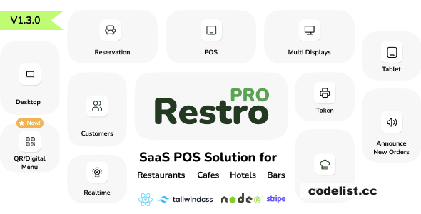 RestroPRO SaaS v1.8.0 - POS software for Restaurant, Cafe, Hotel, Food Truck