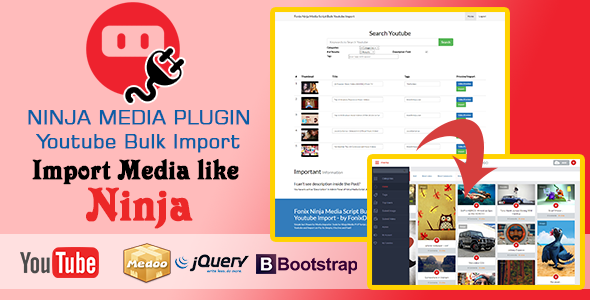 Ninja Media Bulk Youtube Importer Plugin Ninja Media Bulk Youtube Importer Plugin
