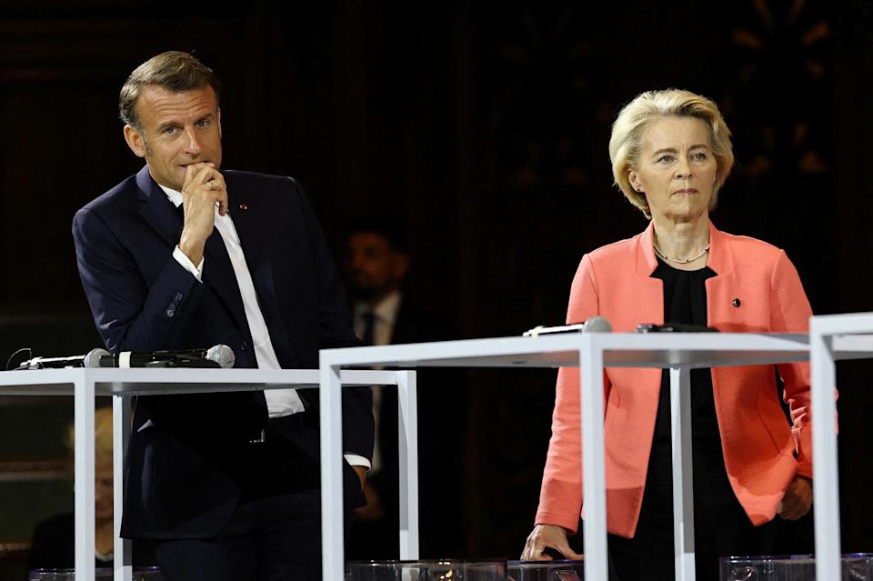 Emmanuel Macron et Ursula von der Leyen au sommet « Choose Europe for Science », à Paris, le 5 mai 2025.