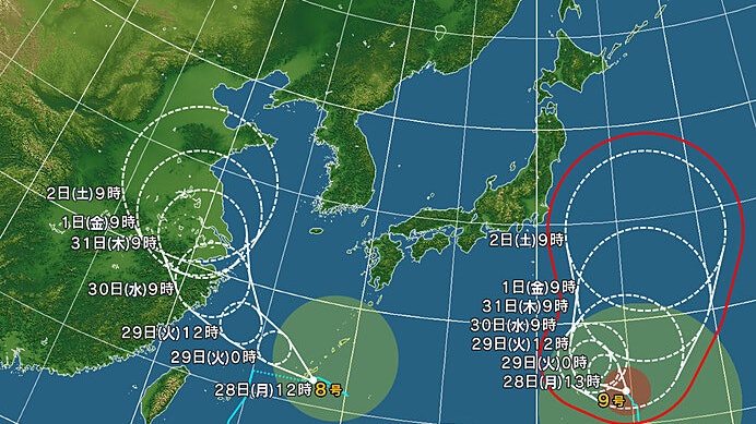 雙颱風吹襲日本　竹節草「復活」直奔沖繩　羅莎迫近小笠原群島
