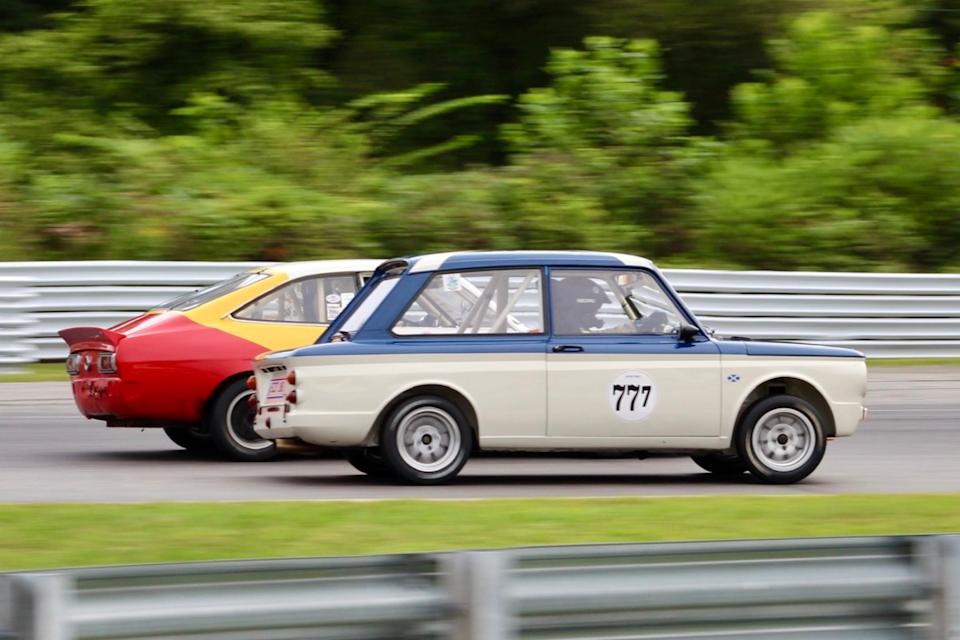 In vintage racing, enjoying the cars amidst close action with other competitors is what matters.