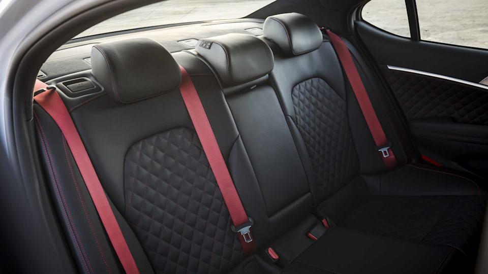 Shot of the rear seats in a 2025 Genesis G70