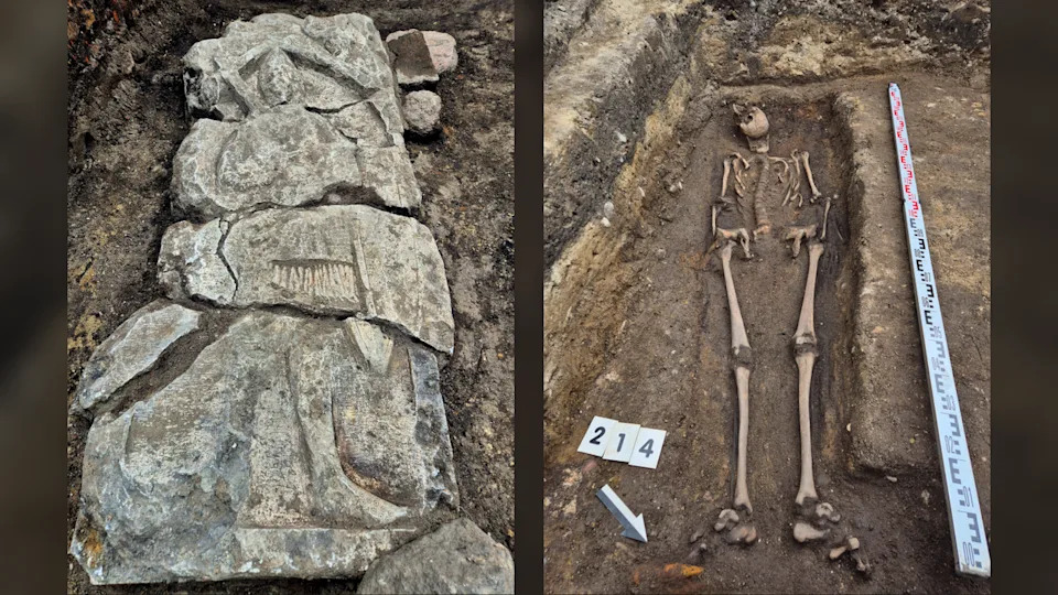 Medieval knight 'Lancelot' and his stunning stone tomb found under ice cream shop in Poland