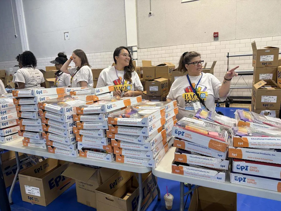 Tarrant County Back-to-School Roundup volunteers are distributing thousands of school supply packages to North Texas Families.