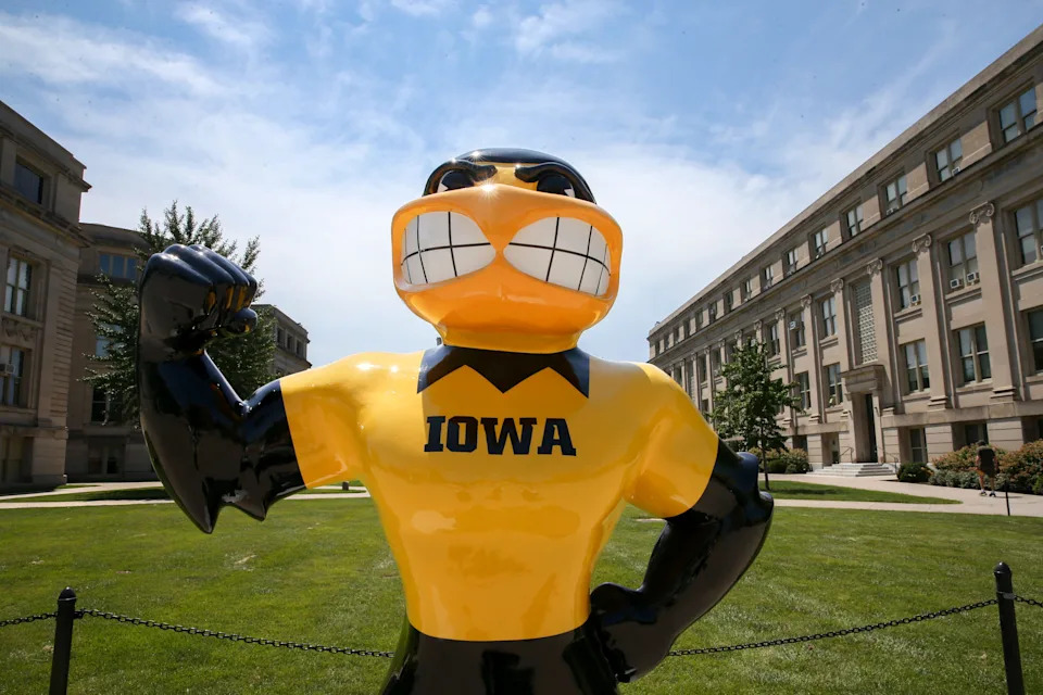 A Herky statue pictured on the University of Iowa Campus Wednesday, July 31, 2024 in Iowa City, Iowa.
