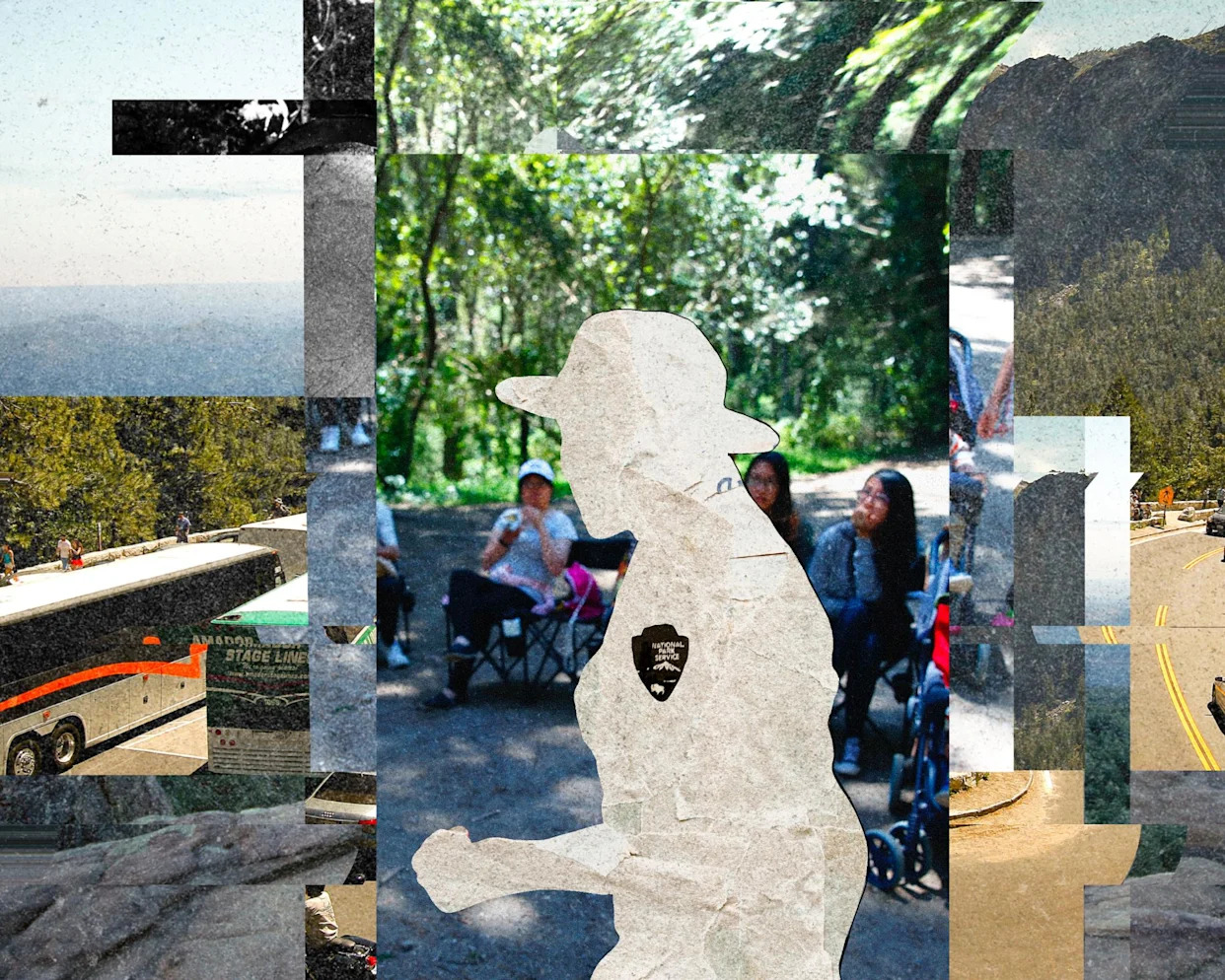 <span>‘This is not sustainable … as visitors start to notice the lack of maintenance and work on landscapes.’</span><span>Composite: Rita Liu/The Guardian/Getty Images</span>