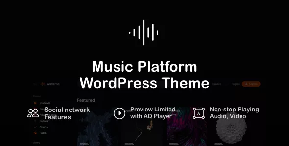 Waveme - Music Platform WordPress Theme v8.0