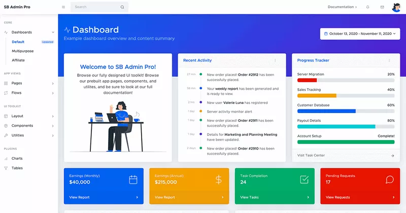 SB Admin Pro - Premium Bootstrap Admin Theme v2.0.5