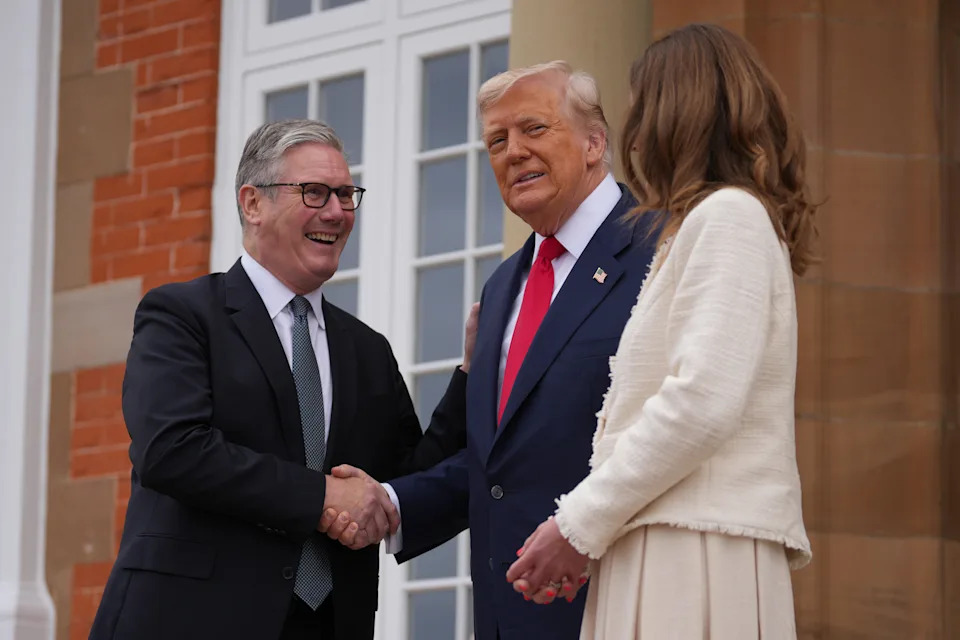 Trump meets U.K. leader as he celebrates trade deal with European Union