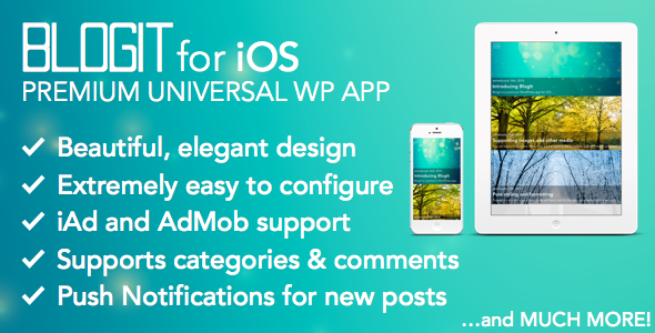 BlogIt: Premium WordPress App for iOS (Push, iPad)