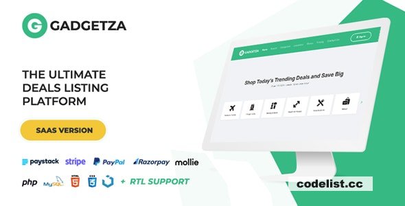 Gadgetza v2.3.0 - Deals Listing Platform (SAAS)