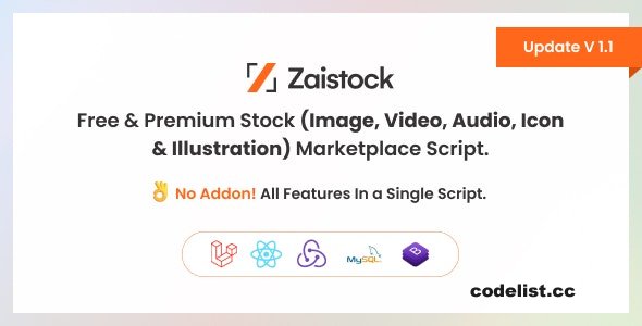 Zaistock v1.1 - Free & Premium Stock Photo, Video, Audio, Icon Illustration Script