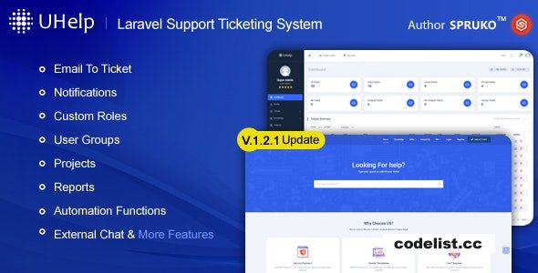 Uhelp v3.1.2 - Helpdesk Support Ticketing System - nulled
