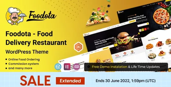 Foodota - Online Food Delivery WordPress Theme v1.0.8