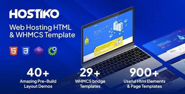Hostiko - Hosting HTML & WHMCS Template with Isometric Design v21.10.24