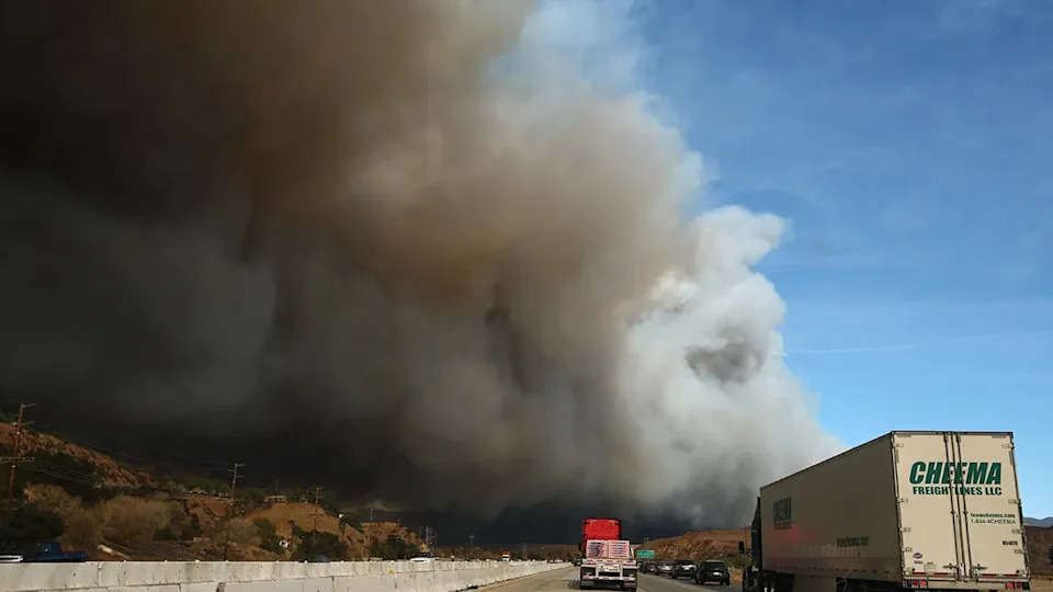 Southern California wildfire grows from 50 acres to over 1,000 acres in just hours