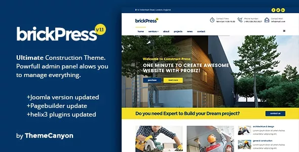 BrickPress - Construction & Business Joomla Template v1.1