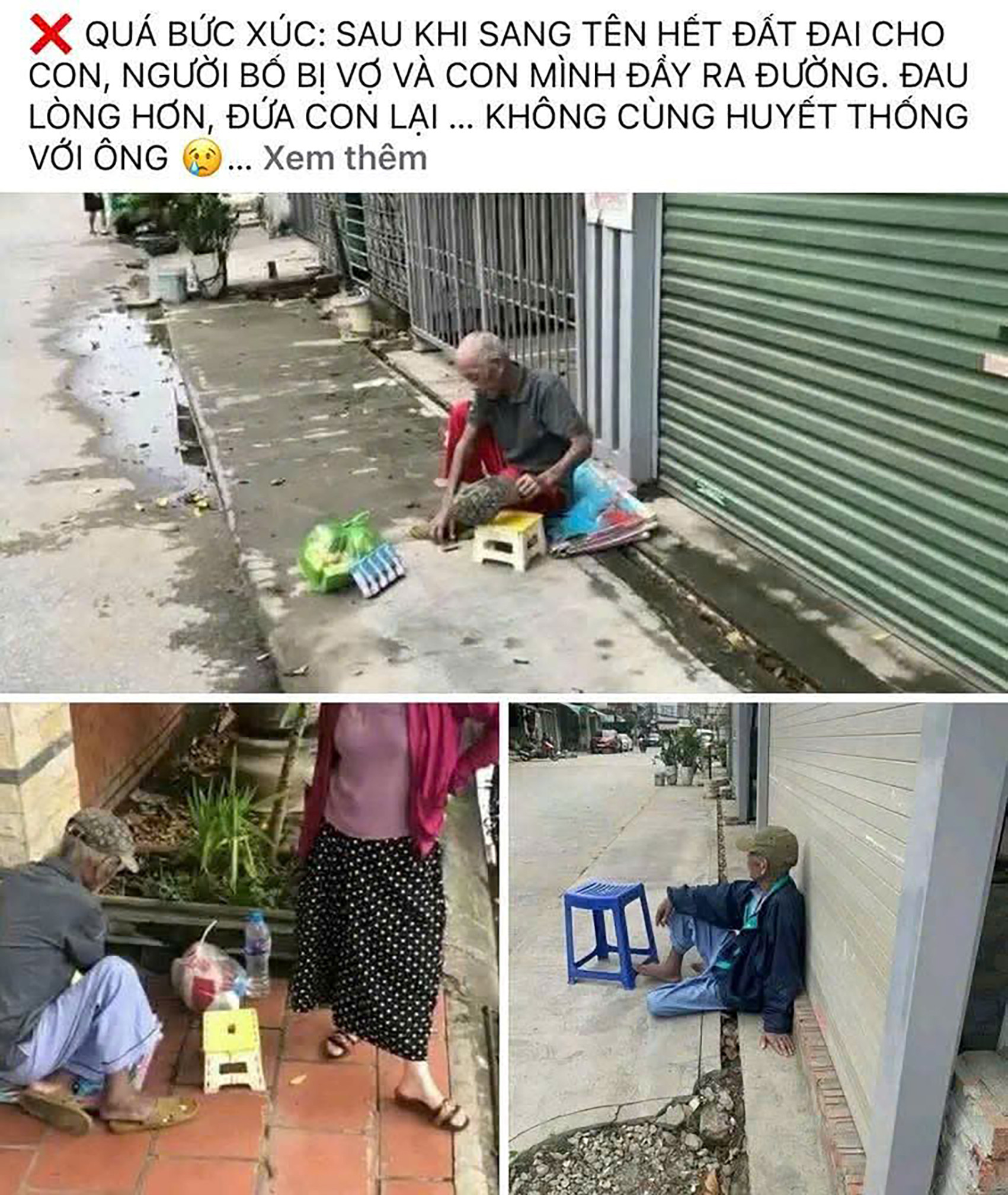 Thực hư chuyện ông lão 70 tuổi ở Hải Phòng bị gia đình bỏ rơi, sống tại vỉa hè